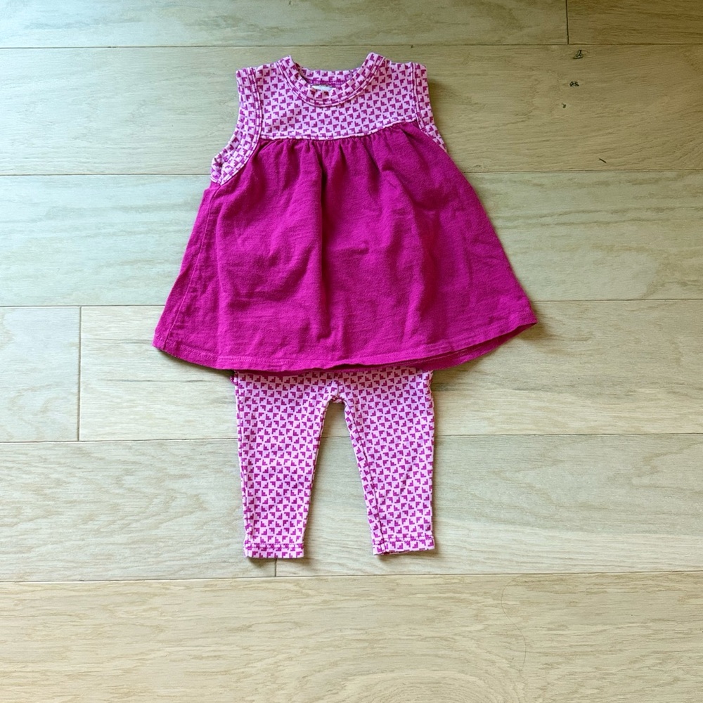 Jaxxwear Baby Dress and Leggings Set - Pink • 0-3 Months